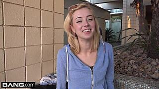 Amateur Haley Reed Delivers a Messy Deepthroat Blowjob to Bang Producer Outdoors