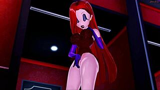 Skinny Jessica Rabbit Uses Rabbit Toy For Intense Masturbation And Orgasm In Hotel Room