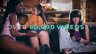 Holy crap, these petite brunette besties got horny stretching in lingerie!