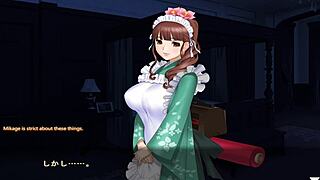 maid-san to boin game hozuki scene 4 english with big tits cosplay