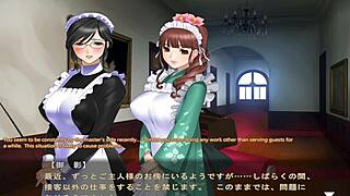 maid-san to boin game hozuki scene 4 english with big tits cosplay
