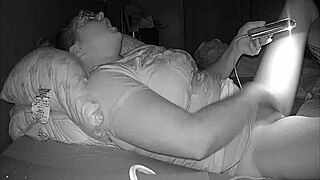 busty chick films a steamy clip for her girlfriend, caught on hidden cam.