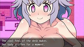 exhibitionist girl serina suzuyo in anime game scene