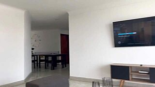 My step sisters best friend comes into my room looking for cock with wet colombian ass, ball licking, pussy, tits, and blowjob