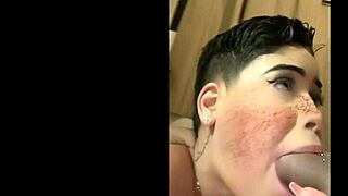 Wet blowjob from hot 18-year-old Brazilian Fadynha with big ass