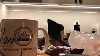 hey, spying on young wife washing dishes right now?