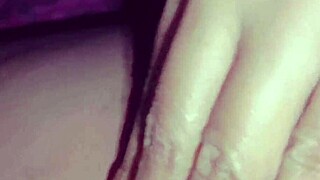 she's fingering her boyfriend's pussy right in front of the wife and friend at the orgy