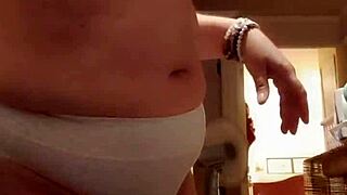 wife in kitchen wearing big panties, damn hot!