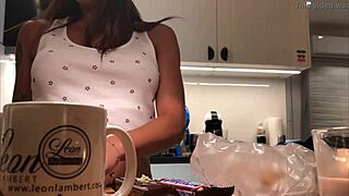 hey, spying on young wife washing dishes right now?