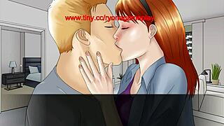 Pretty red haired lady in zb complex hentai game sex scene