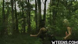 Glamorous blonde beauty screams during intense tight cock riding