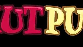 rahyndee, that sexy brunette, gets her shaved pussy drilled