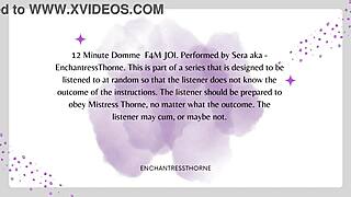 f4m femdom joi cei 1of12 with domination and cum instructions