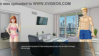 Pretty red haired lady in zb complex hentai game sex scene