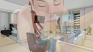 Pretty red haired lady in zb complex hentai game sex scene