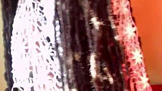 Ebony teen fucked in stockings