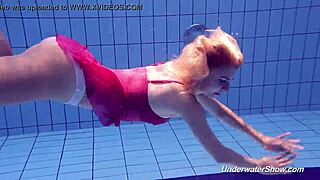 Proklova Strips Off Bikini and Swims Nude Under Water in Pool.