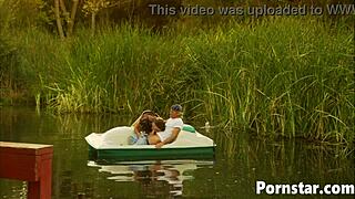 Horny Babe Dru Berrymore Sucks Cock Outdoors