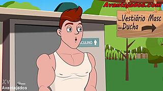 brazilian gay cartoon where the hetero guy gets fucked by endowed cock