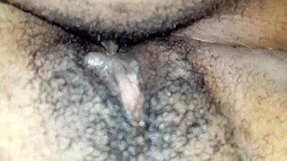 Hard Clit Rubbing on Creamy Ebony Hole