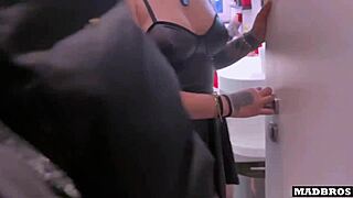 a french goth offers her big ass for bedroom fun