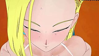 Android 18 fucks in see-through bikini! 🔥