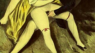 A Vintage Illustration Of Retro Antique Erotic Art