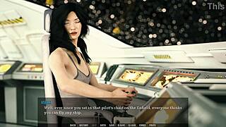 intriguing encounter with hot teen 18+ on spaceship in hentai game