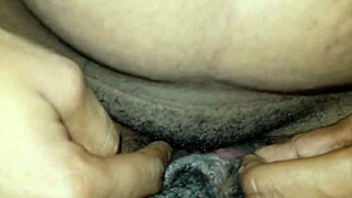 Hard Clit Rubbing on Creamy Ebony Hole