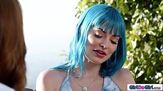 Busty Asian Gets Facesitted by Bestie in Outdoor Play