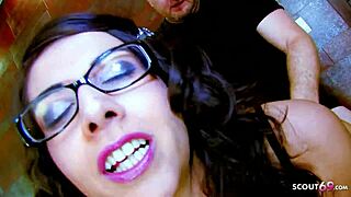 Cute Lou Charmelle's Anal Reaction in Massage Parlour Sex Video. She Takes Big Cock Hard!