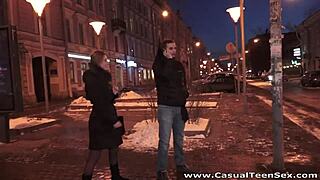 Teen 18+ choked in doggystyle cumshot