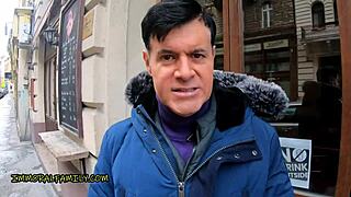 Milf with big natural tits feels intense pleasure from creampie cure with small cock