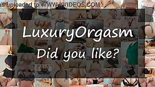 Hot hottie with huge tits masturbates her tight pussy.