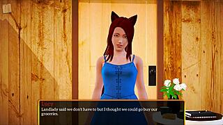 In my new family 434, the milf shows her big tits and ass in this erotic hentai game