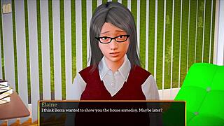 In my new family 434, the milf shows her big tits and ass in this erotic hentai game