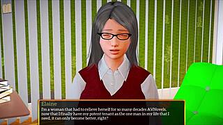 In my new family 434, the milf shows her big tits and ass in this erotic hentai game