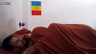 I'm waking my hairy stud with a nice blowjob using his morning erection