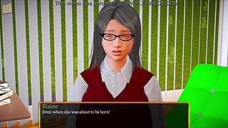 In my new family 434, the milf shows her big tits and ass in this erotic hentai game