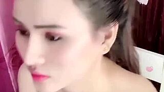 Sexy girl shows big tits on webcam