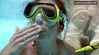 Hardcore underwater blowjob with Minnie Manga, so wild! 💦