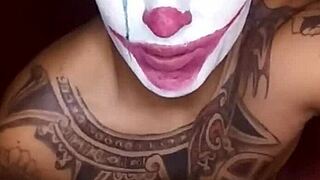 Joker Jacks Dick Teasing in Halloween Cosplay