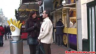 Real Amsterdam Babe Blows Client and Gets Pounded Hard