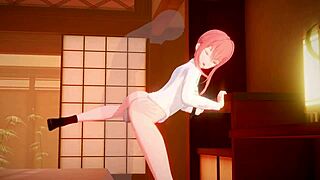 miss makima moans while being penetrated - 3d hentai