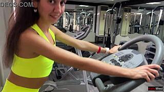 Trainer showed me new moves and drilled me hard during our sweaty gym session.