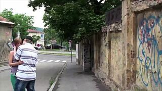 Ever seen Alexis Crystal in a wild street threesome with two guys?