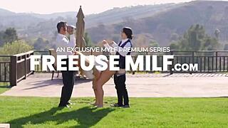 hey, you think this gorgeous milf can handle that fat dick after slipping outta her silky dress for a wild ride?