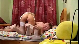 Spy Cam Captures Hot Amateur Teen Getting Pounded with a Creampie