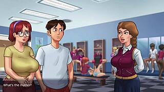 Summertime Saga - Innocent Busty Redhead Judith Shows Off In College