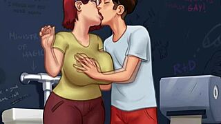 Summertime Saga - Innocent Busty Redhead Judith Shows Off In College